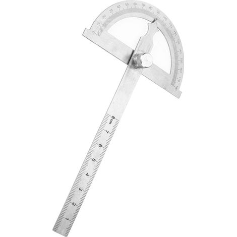 Winkelmesser aus Edelstahl (0-180°) mit Goniometer und 15 cm Lineal (80 x 120 mm) (1/5)