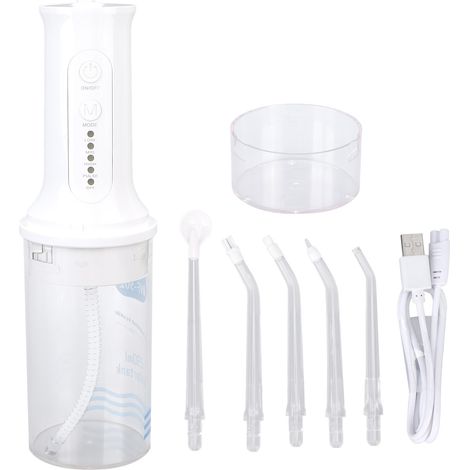 Brossette dentaire sans fil IPX7 étanche 4 modes hydropulseur portatif nettoyage dentaire voyage maison (1/5)