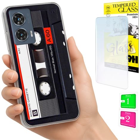 Funda para Motorola Edge 50 Fusion Photo Case Back Case + cristal 9H (1/5)
