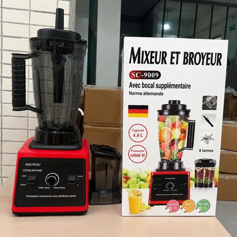 Blender mixeur multifonction 4L double bol SC-9880 rouge moteur 9525 rouge 9525 11 × 11 × 11 cm 11 g – Livraison gratuite