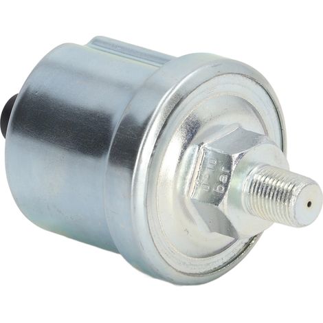 Capteur de pression d'huile en alliage d'aluminium pour générateur stable, compatible VDO 1/8 NPT, 0-10 bar, finition brillante, tête unique