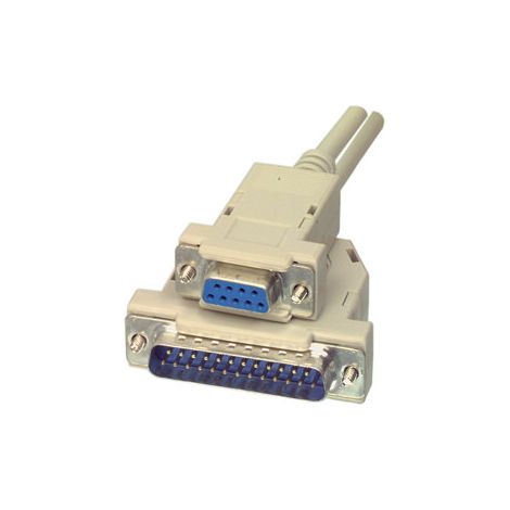 Cavo seriale null modem db9h-db25m 2m
