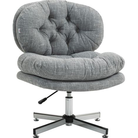 Ergonomischer drehbarer Bürostuhl, höhenverstellbar, mit Wippfunktion, grau (1/5)