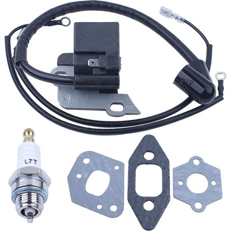 Kit de joints de bobine d'allumage compatible avec les tronçonneuses McCulloch 318 335 435 436 440 441 MAC CAT, bobine d'allumage, joint, bougie (1/5)