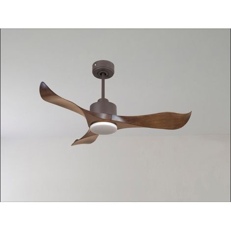 Le super destratificateur et ventilateur HVLS Ouray, 223 Cm design noir pales bois blanc , wifi thermostat. (1/5)