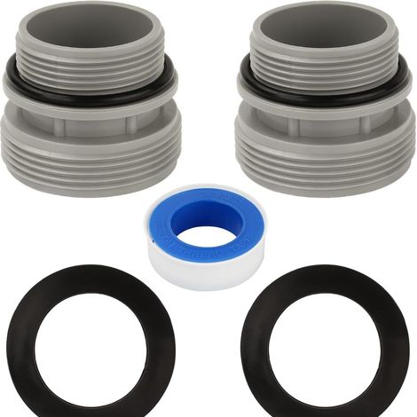 Kit d'Adaptateur de Pompe à Sable 4560 (40 mm) – Compatible Intex – Lot de 4 avec Ruban d'Étanchéité (1/4)