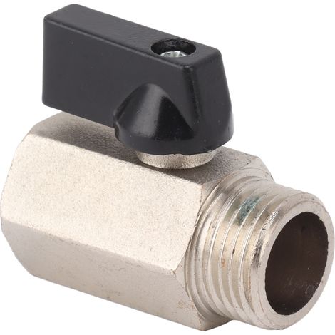 Robinet à gaz à bille, filetage mâle/femelle, laiton épais sablé, pour eau courante domestique 1/2