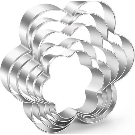 5 x Stainless Steel Flower Cutters (1/5)