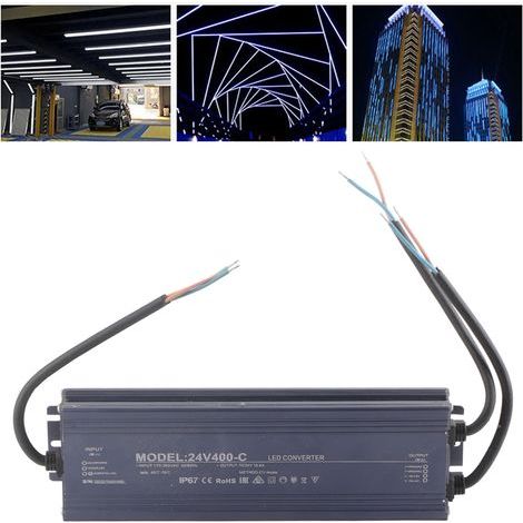 Alimentation LED étanche IP67 400W 24V 16.6A pour bandeaux lumineux - Transformateur à tension constante (1/5)