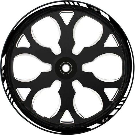 Adesivo per cerchi moto stile corsa per cerchi da 17 pollici bianco