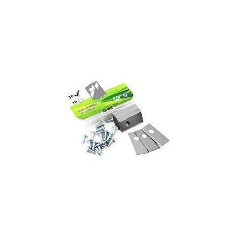 Confezione da 30 lame di ricambio per robot tagliaerba, in acciaio inossidabile e titanio, con viti, accessori per robot tagliaerba, compatibili con Worx Landxcape ed Einhell. (1/4)