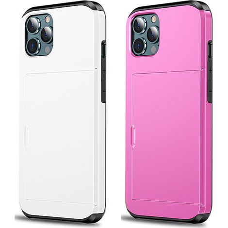 Custodia per iPhone 13 Pro, dotata di tasca scorrevole nascosta con scomparto per carte di credito, scocca in policarbonato antigraffio per un design elegante e resistente, e protezione per lo schermo
