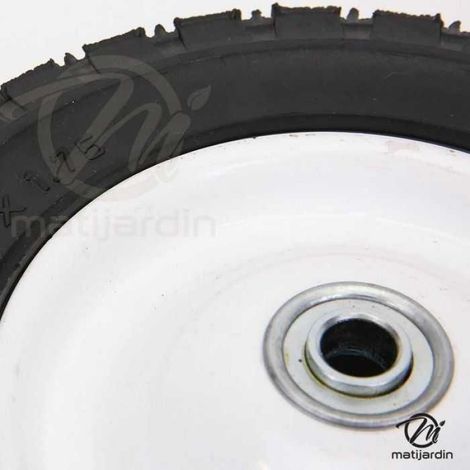 2 Roues tondeuse métallique avec roulement Ø 200 mm (1/5)