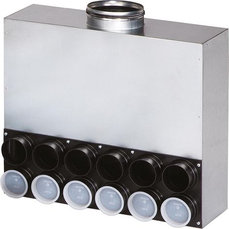 Helios FRS-VK 12-63/160 FlexPipe Verteilerkasten mit 12 Stutzen für FRS-R 63, Anschluss DN 160 (1/3)