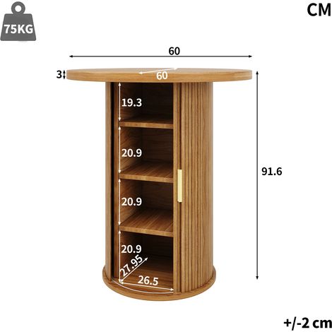 Couchtisch aus MDF in Wood 60 x 60 x 91.6 cm HOMAIRE (1/5)