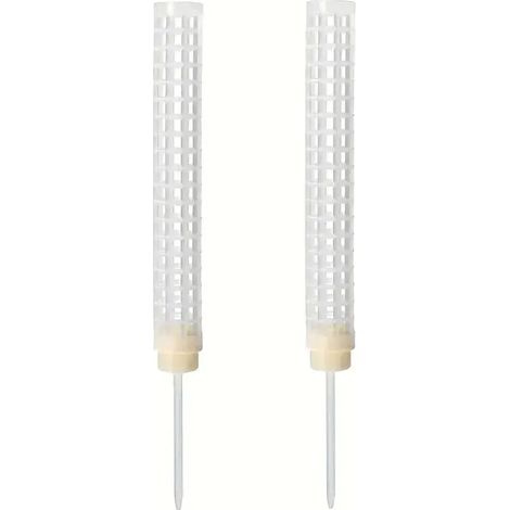 (blanc, 2 pièces) 2 tuteurs en plastique pour plantes d'intérieur, notamment pour plantes géantes et plantes aquatiques. (1/4)