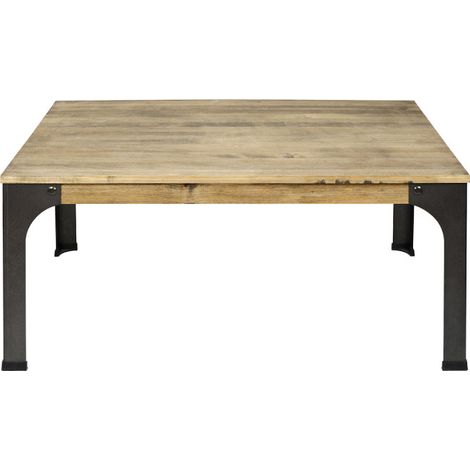 Mesa de centro Bristol 80x120x46cm en madera maciza de pino acabado vintage estilo industrial. (1/5)