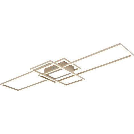 Globo Saunders Plafonnier triple rectangulaire semi-encastré LED sable mat 2700/6500K (1/5)