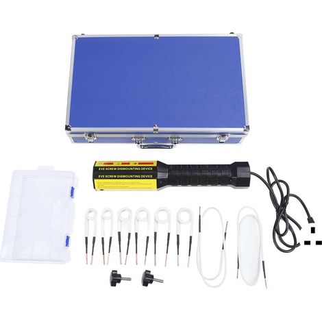Kit Chauffage par Induction Magnétique 1200W, Pistolet Sans Flamme LED, 8 Bobines pour Dévissage Boulons, Prise UK 220V 5A, Outillage Portatif (1/5)