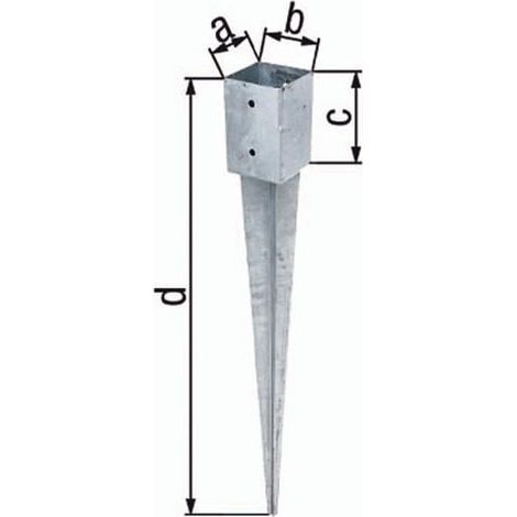 Base de pilier enfoncée dans 91750 mm - LBS W9175T (1/3)