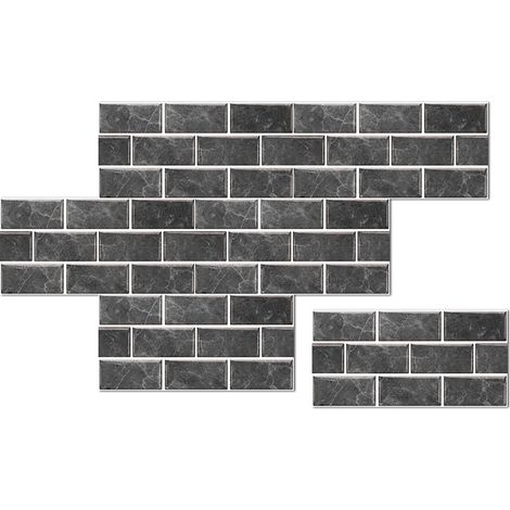 6 feuilles d'autocollants pour carrelage, autocollants 3D, 30 x 15 cm - 6 feuilles d'autocollants pour carrelage, autocollants 3D, 30 x 15 cm (1/5)