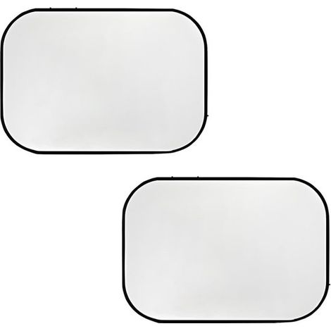 Pare-soleil Voiture - 2 pièces - Protection solaire vitre latérale - 44 x 36 CM - Argent - Taille unique - Protection UV - Accessoires Auto - Pour vitre latérale avant et arrière (1/5)