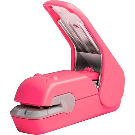 Mini-Handhefter ohne Klammern, spart Zeit und Mühe, rosa (1/4)