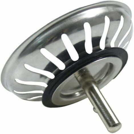 Panier-filtre/crépine d'évier de cuisine de 80 mm, en acier inoxydable, anti-obstruction et anti-débordement. (1/4)
