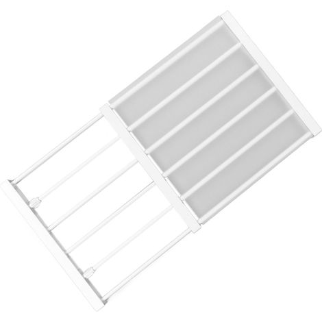 Étagère extensible sans perçage, tige de tension réglable 50-80 cm, gain de place, pour placard et armoire, largeur 16,5 pouces, longueur 19,7-31,5 pouces (1/5)