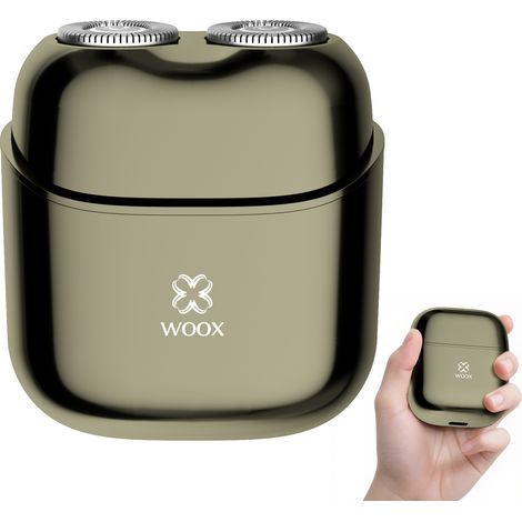 Rasoir électrique homme double tête amélioré – Compact et étanche – Autonomie 60 min – Charge rapide USB Type-C – Système flottant 360° – Woox