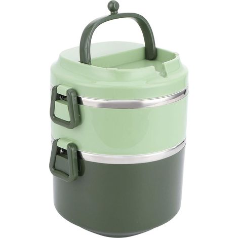 Boîte à déjeuner, thermos pour aliments chauds, récipient alimentaire, boîte à bento ronde étanche en acier inoxydable 304 pour le travail, la récréation, le sport, le camping, les pique-niques et les