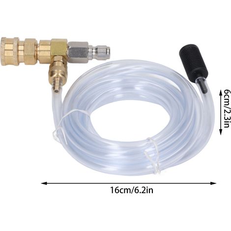 Ortviai Injecteur Chimique pour Nettoyeur Haute Pression 5000 PSI – Régulable, Tube 3 m, Raccord Rapide 3/8", Buse 1/4" (1/4)