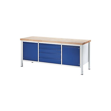 Banco de trabajo  bastidor modular  4 cajones de tamaño XL  2