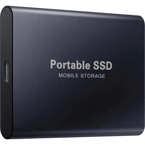 Disque SSD Externe - 1 To - USB 3.1 Type-C - Boîtier Métallique - Pour Sauvegarde de Données - 1 Pièce (1/5)