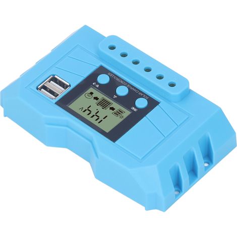 Régulateur de charge solaire 10A PWM avec écran LCD, double port USB, 12V/24V, contrôleur de chargeur solaire (1/5)
