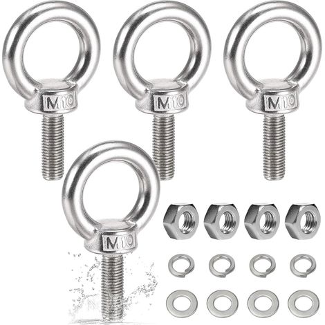4 Pièces Boulon À Anneau, Vis pour Anneau de Levage M10 (1/5)