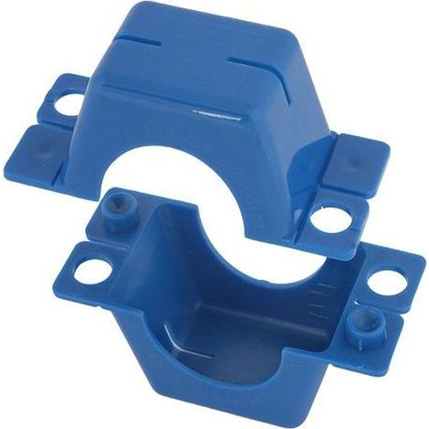 JS Plombierschelle 1 Zoll, blau, beschriftet, 2-teilig (1/4)