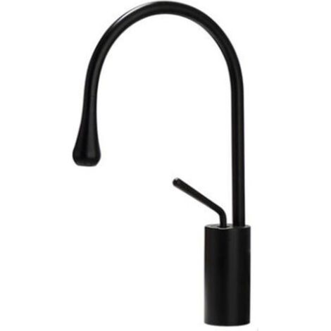Solid brass black bathroom faucet, high mixer tap, deck-mounted bathroom sink faucet (1/4)