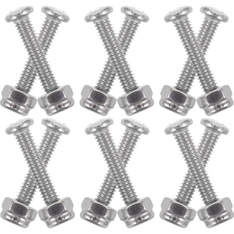 Healeved Lot de 12 pièces rechange M4x20 mm en acier au carbone pour baby-foot : vis fixation et