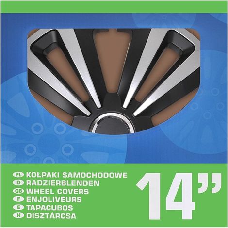 Set copricerchi terra argentonero 14 pollici 4 pezzi in scatola espositiva (1/5)