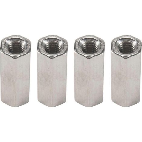 4 vis à six pans creux M6 x 1, longueur 25 mm, en acier inoxydable 304, écrou hexagonal d'extension. (1/5)