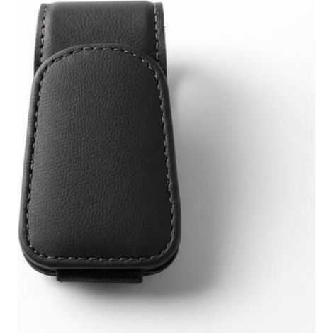 Pince pour lunettes, forme ovale, noir, rangement sur pare-soleil de voiture (1/3)