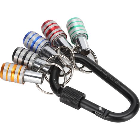 Ensemble de 5 pièces comprenant un porte-clés à tige hexagonale de 6,35 mm (1/4 pouce), une clé à douille, un tournevis, un porte-foret et un jeu de forets. (1/5)