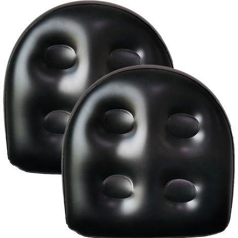 Juego de 2 elevadores inflables para asiento de coche con ventosa - 47 x 37 x 15 cm - Negro (1/5)