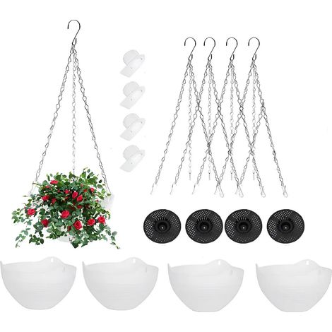 Jardinières rectangulaires à arrosage automatique, lot de 2, style moderne (1/5)