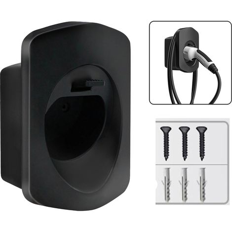 Support Mural Cable Chargeur Voiture Electrique Type 2 - Conforme IEC 62196-2 - Pour Intérieur Et Extérieur - 1 Pièce