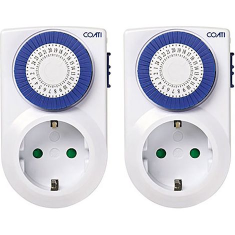 Programmatore analogico giornaliero 16A bianco 2 uds