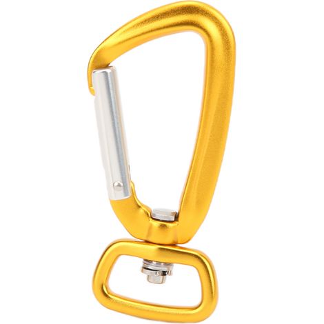Crochet pivotant rotatif en alliage d'aluminium avec base carrée pour laisse de chien et cerf-volant, couleur jaune doré