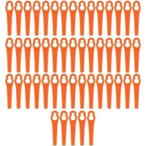 50x Lame rechange pour Einhell Batterie Débroussailleuse GE-CT 18 Li orange