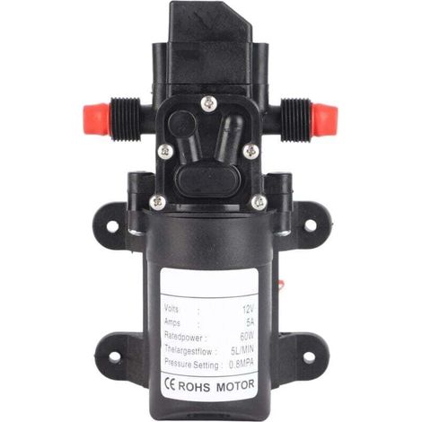 Self Priming Water Pump 12V 5L Min 60W 116Psi High Pressure For Car Boat Caravan (1/4)